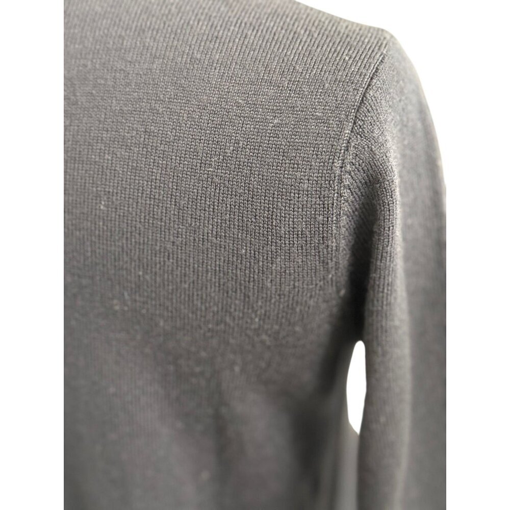 Sezane Jacob Sweater Jumper Navy Blue Long Sleeve Wool High Neck Buttons Size XS - Picture 6 of 11
